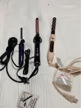 Set of 3 Hair Styling Curling Wands